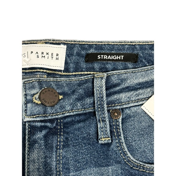 NWT Parker Smith Stretch High Rise Cropped Straight Jeans Blue Women's Size 28 - Picture 8 of 8